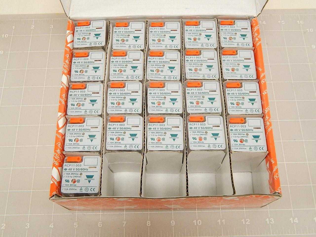 LOT OF 21 CARLO GAVAZZI RCP11003 RELAYS T69748 - ELECTRICAL RELAYS