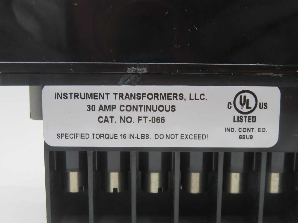 INSTRUMENT TRANSFORMERS FT-066 TEST SWITCH T246279 - SWITCHES