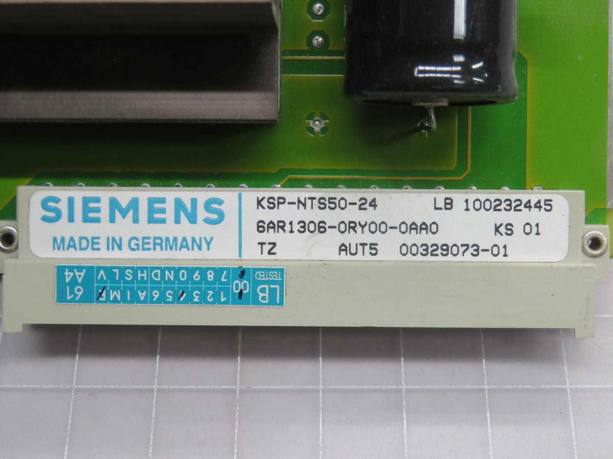 SIEMENS KSP-NTS50-24 6AR1306-0RY00-0AA0 CIRCUIT BOARD MODULE T208547 - PCB CIRCUIT BOARDS