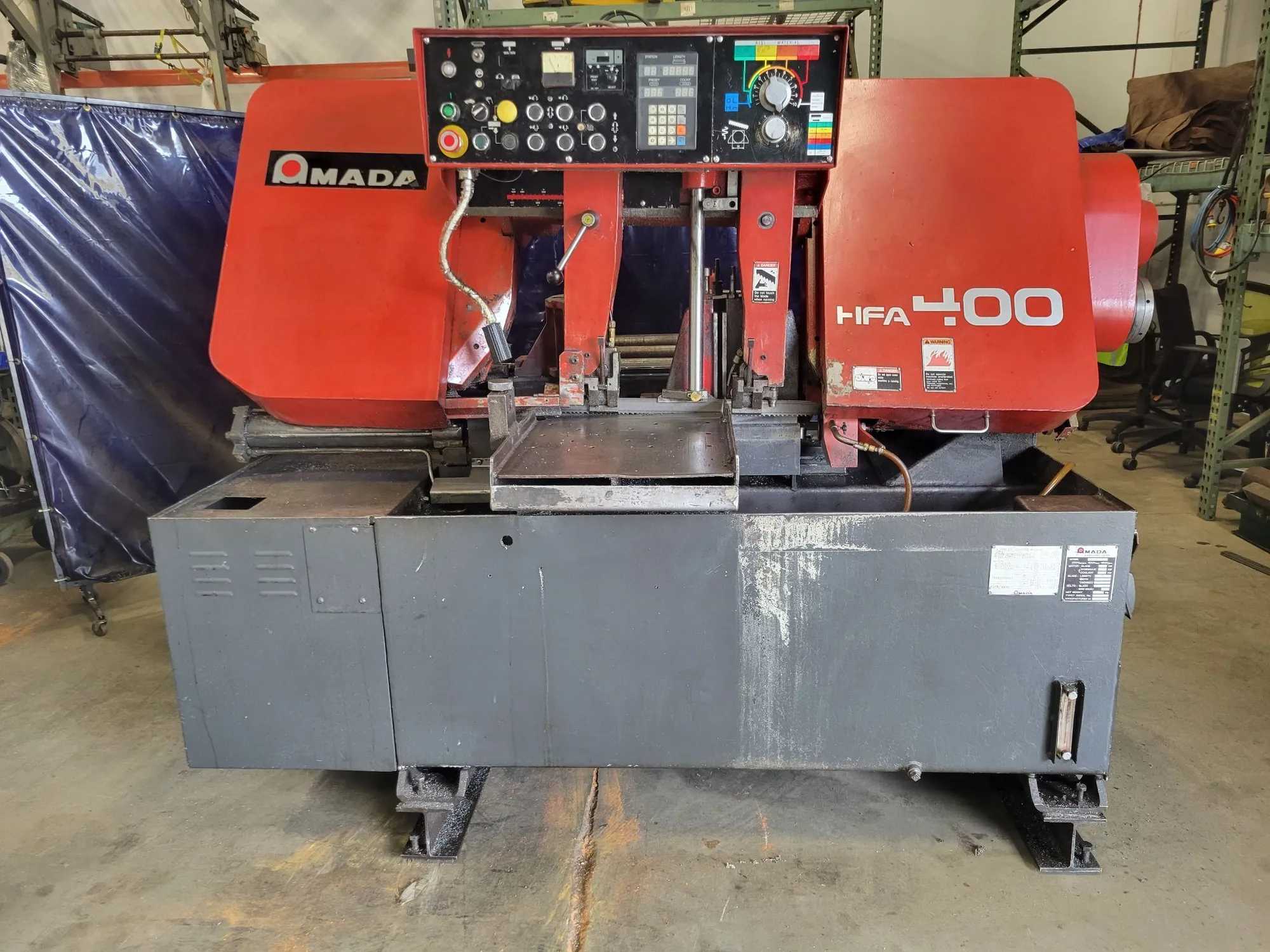 1998 Amada HFA 400-W Automatic Programmable Bandsaw, 7.5 HP, 220V 3-Phase - HORIZONTAL BAND SAWS