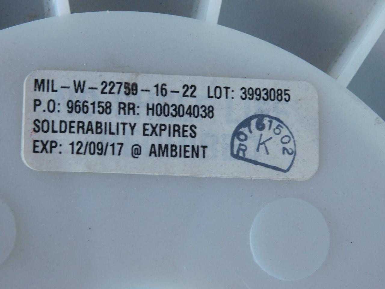 LOT OF 1000 FT MIL-W-22759/16-22 WIRE T133799 - ELECTRICAL WIRE