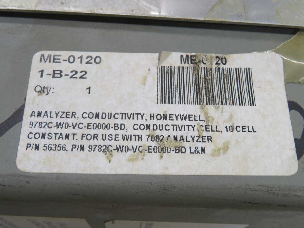 HONEYWELL 9782C-W0-VC-E0000-BD CONDUCTIVITY ANALYZER T238239 - PH & ORP MEASUREMENT
