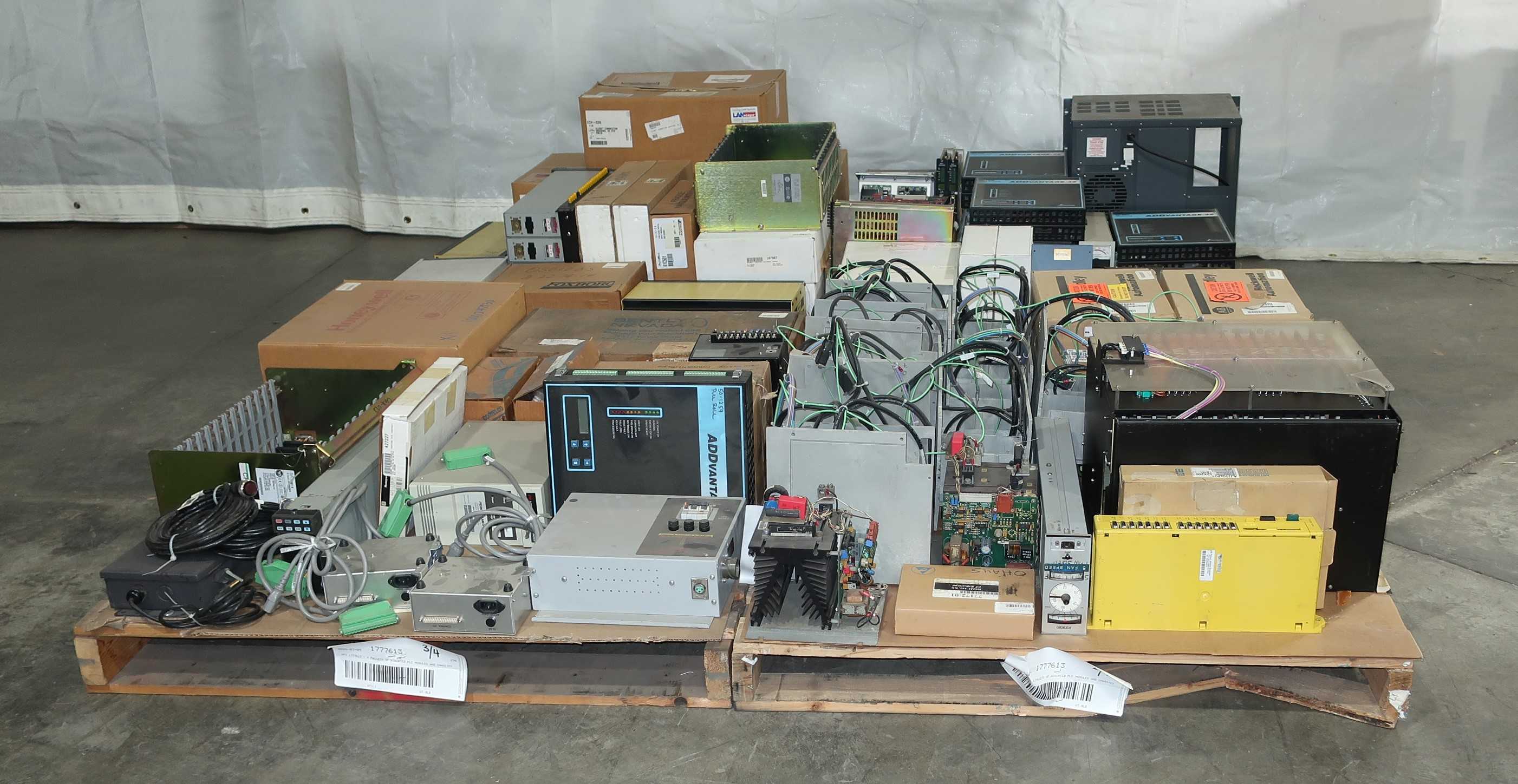 SKU 1777613 - 4 PALLETS OF ASSORTED PLC MODULES AND CHASSIS - AUTOMATION & CONTROLS