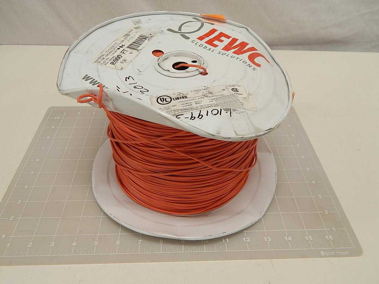 IEWC E-52073-1000 20 10BC 1050 600V MTW Orange Wire 1950 Ft T72022 - ELECTRICAL WIRE