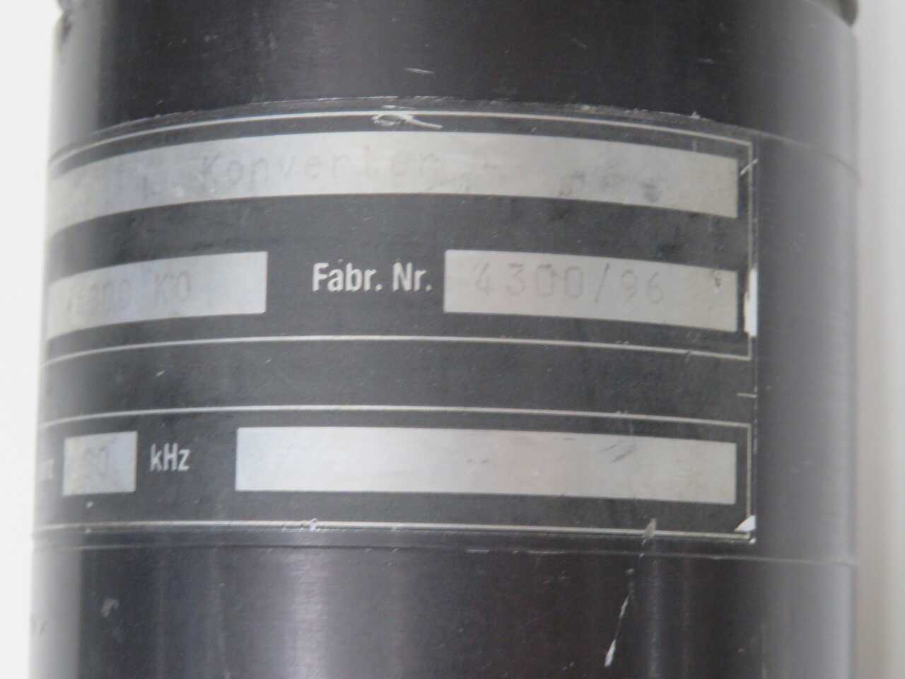 HERRMANN 20/4000 K0 HIGH-POWER ULTRASONIC CONVERTER - SPOT & SEAM WELDERS