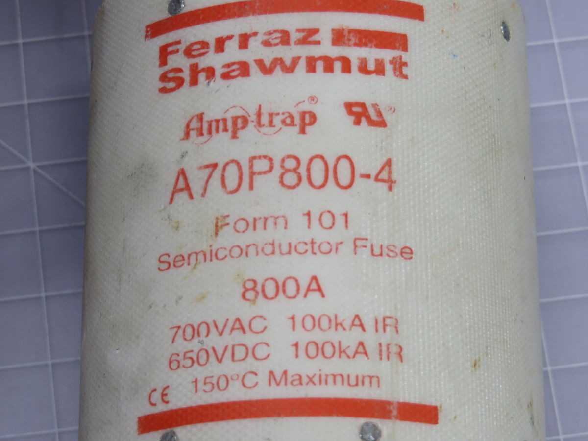 FERRAZ SHAWMUT A70P800-4 CURRENT LIMITING FUSE T248946 - FUSES