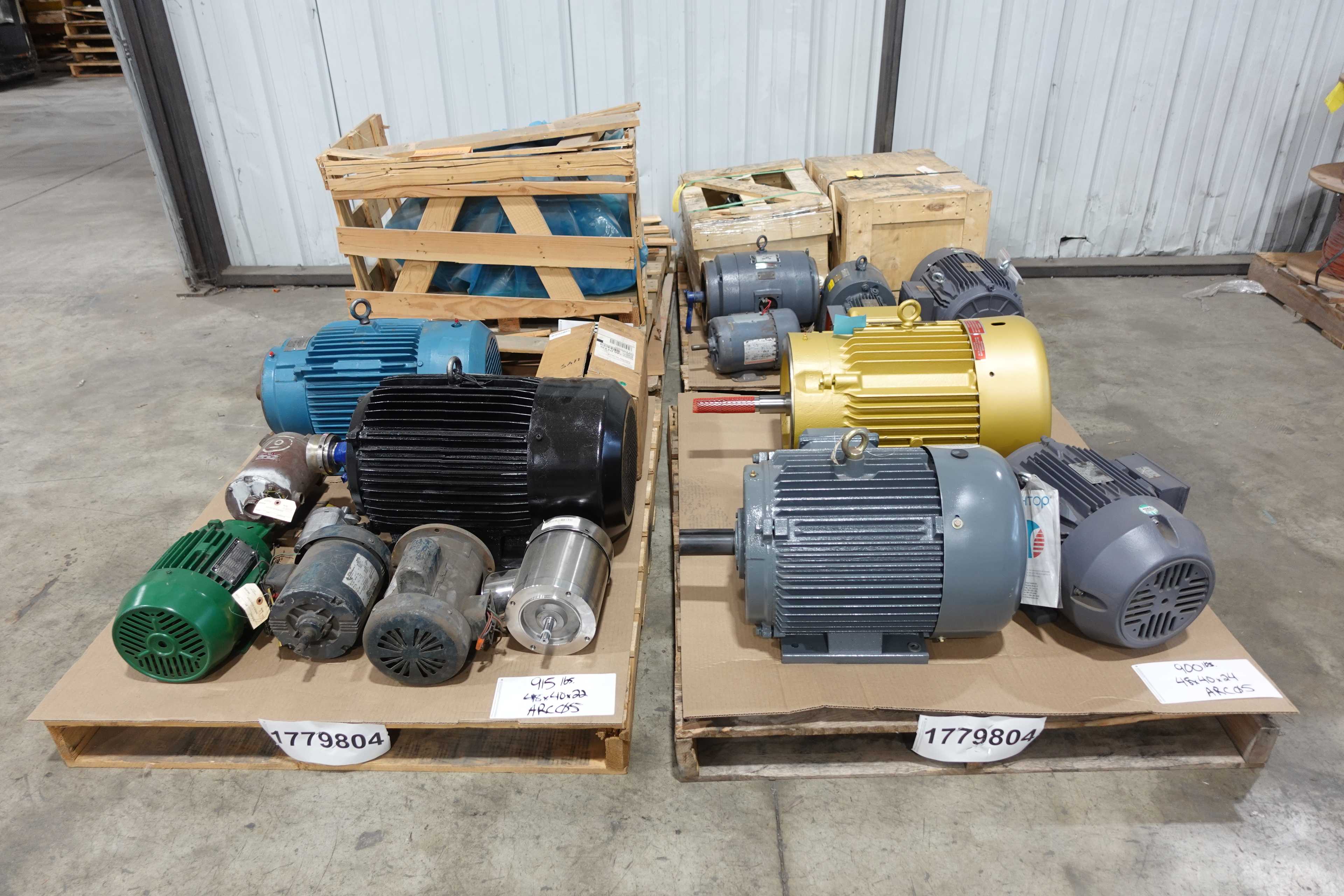 SKU 1779804 - 4 PALLETS OF ASSORTED MOTORS, 460V, 575V - AC MOTOR