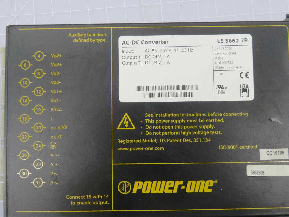 POWER ONE LS 5660-7R AC DC CONVERTER T216458 - POWER SUPPLIES