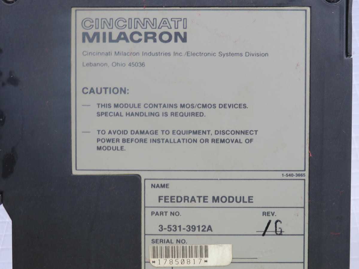 CINCINNATI MILACRON 3-531-3912A FEEDRATE MODULE T228991 - OPERATOR CONTROLS