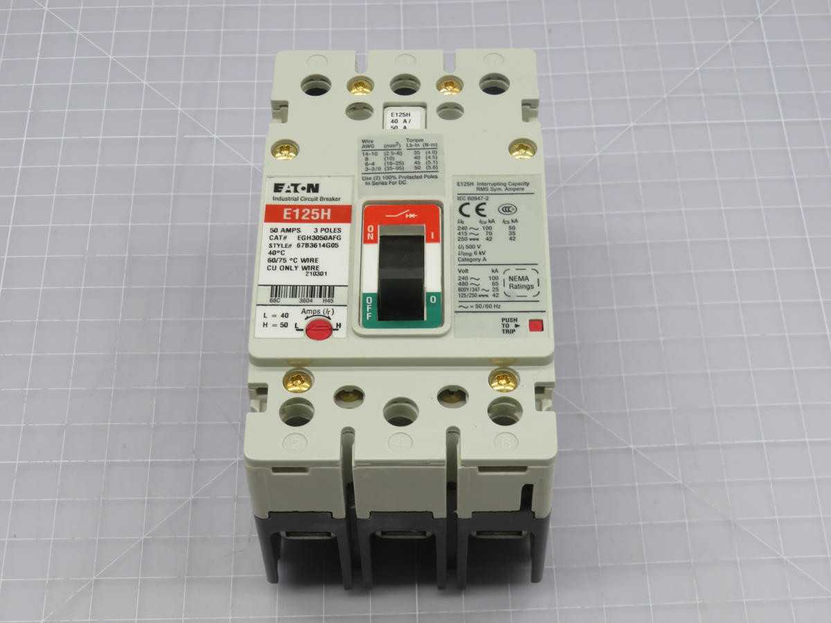 EATON EGH3050AFG E125H SERIES G MOLDED CASE CIRCUIT BREAKER T212726 - CIRCUIT BREAKERS