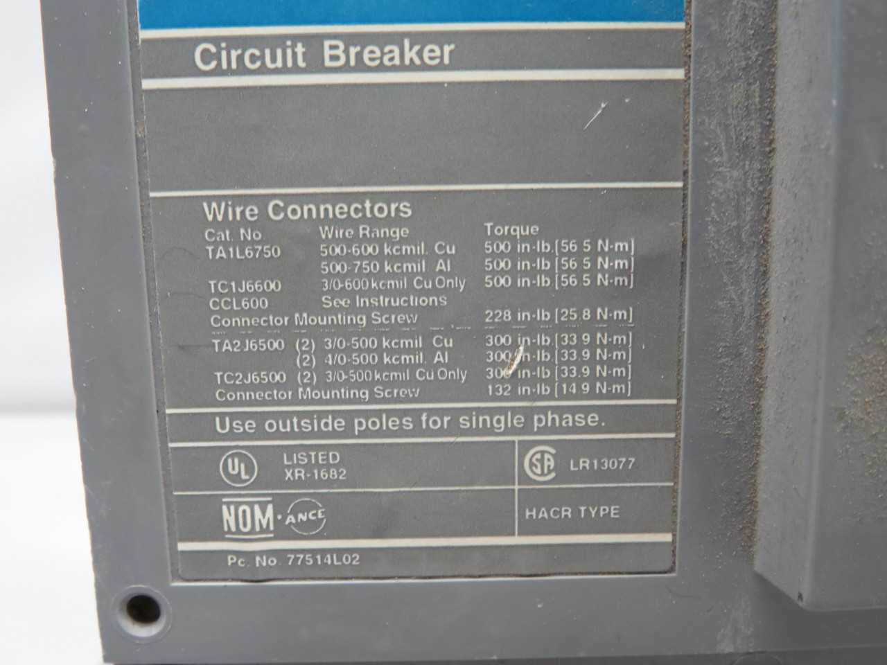 SIEMENS JXD23B350 SENTRON MOLDED CASE CIRCUIT BREAKER 350A 240V 3 POLE T183771 - CIRCUIT BREAKERS