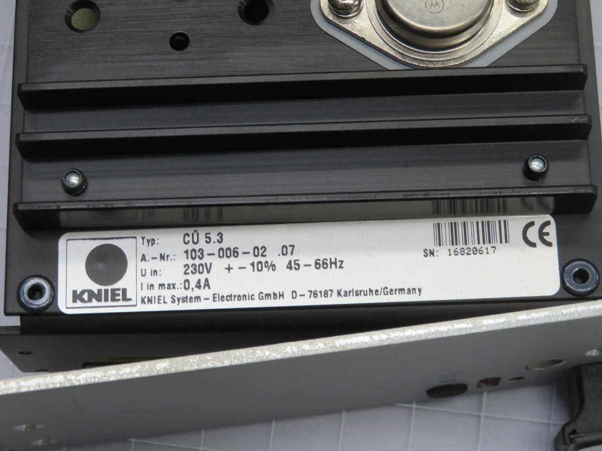 KNIEL CU 5.3 POWER SUPPLY T220370 - POWER SUPPLIES