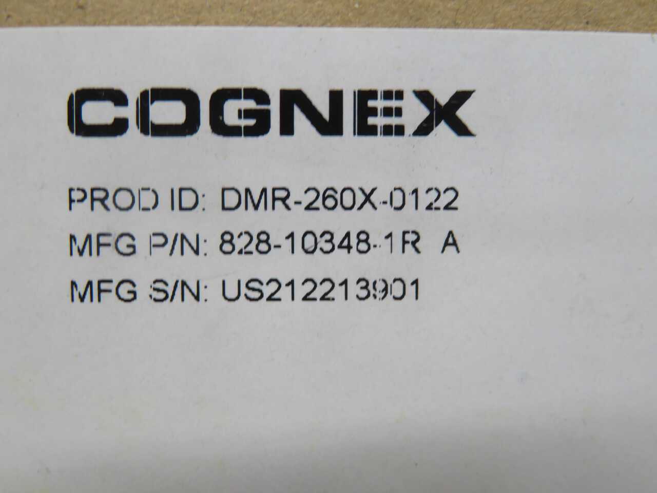 COGNEX DMR-260X-0122 828-10348-1R BARCODE SCANNER, 1.2 MP CMOS SENSOR, LIQUID LENS AF - SCANNERS