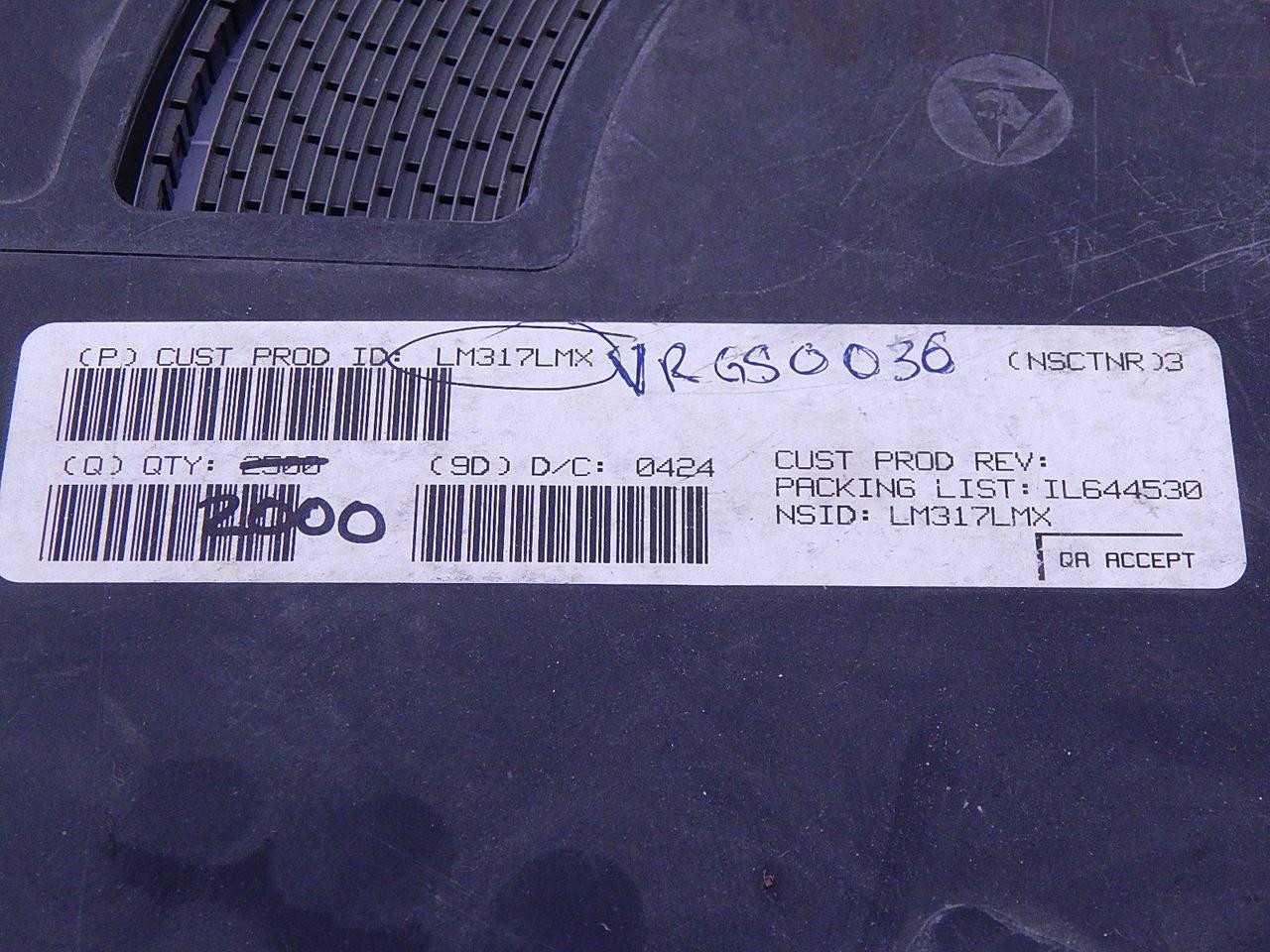 LOT OF 1900 LM317LMX LINEAR VOLTAGE REGULATORS POSITIVE ADJ REG 3 TERMINAL T112114 - INDUSTRIAL PARTS