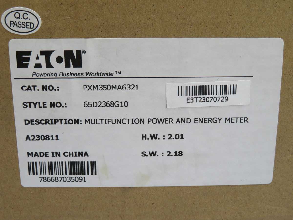 EATON PXM350MA6321 POWER XPERT BRANCH CIRCUIT MONITOR METER BASE T252099 - INDUSTRIAL PARTS