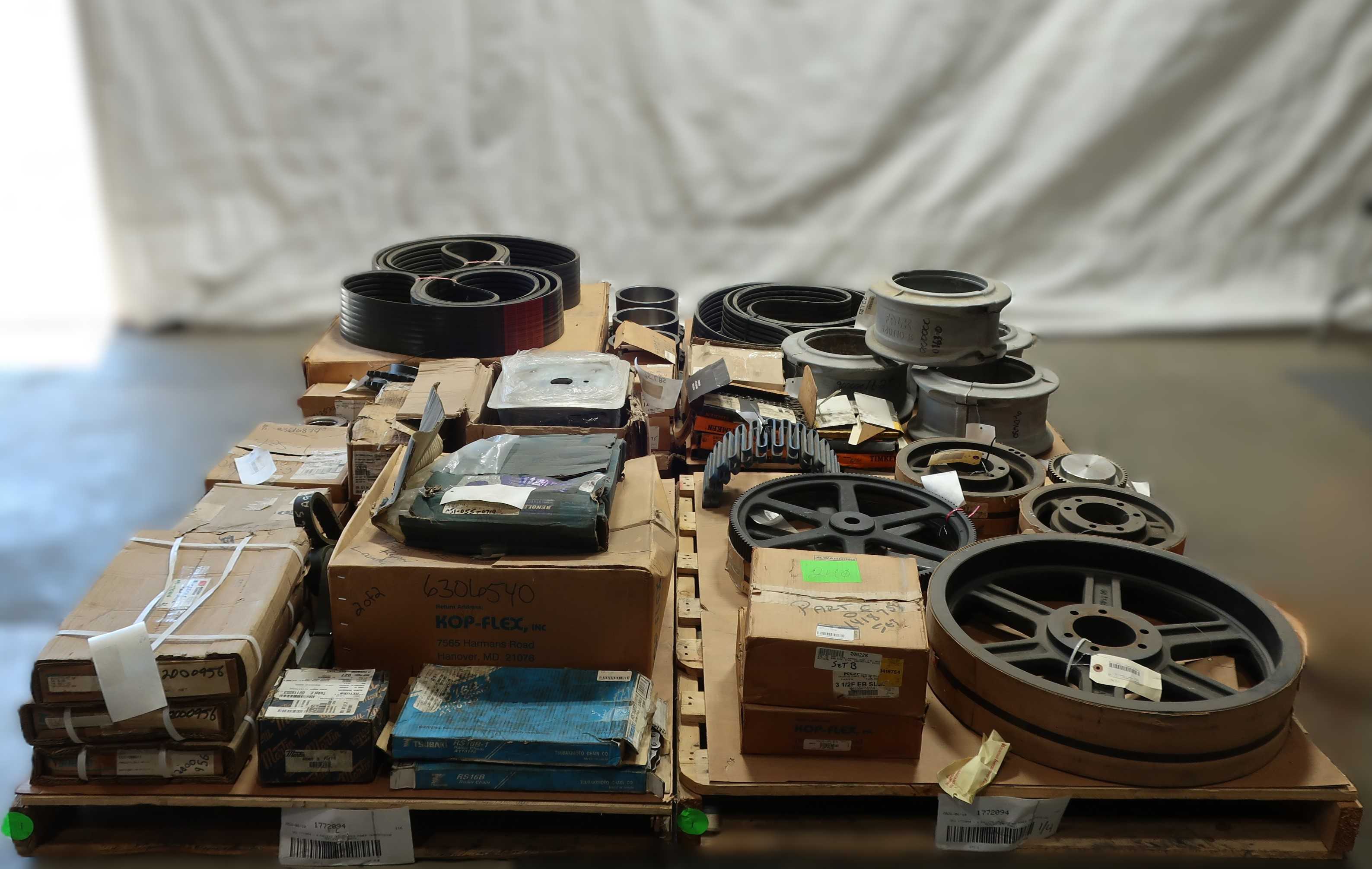 SKU 1772094 - 4 PALLETS OF ASSORTED POWER TRANSMISSION REPLACEMENT PARTS - POWER TRANSMISSION