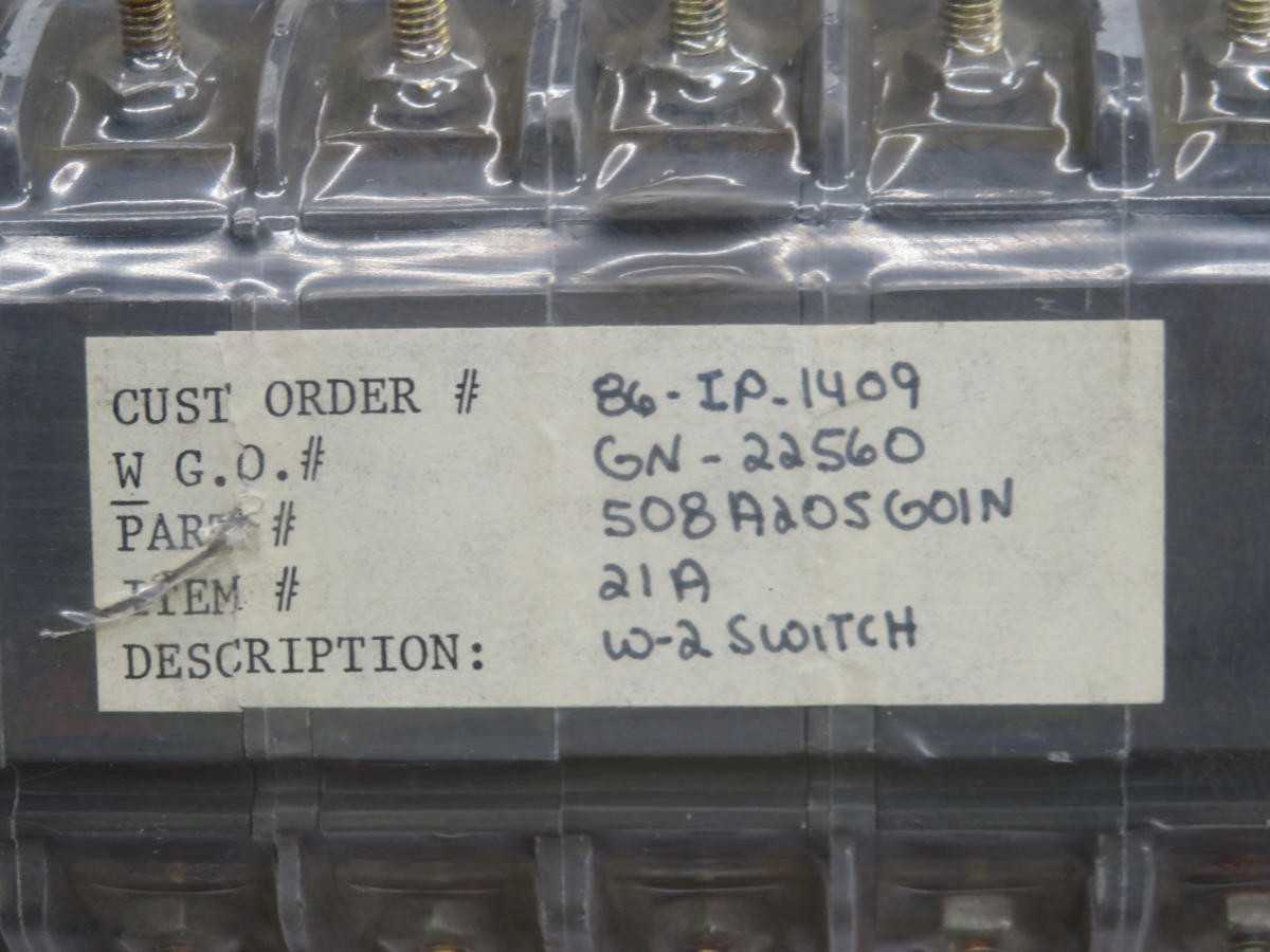 ELECTROSWITCH 508A205G01N TYPE W-2 ROTARY SWITCH T204727 - SWITCHES