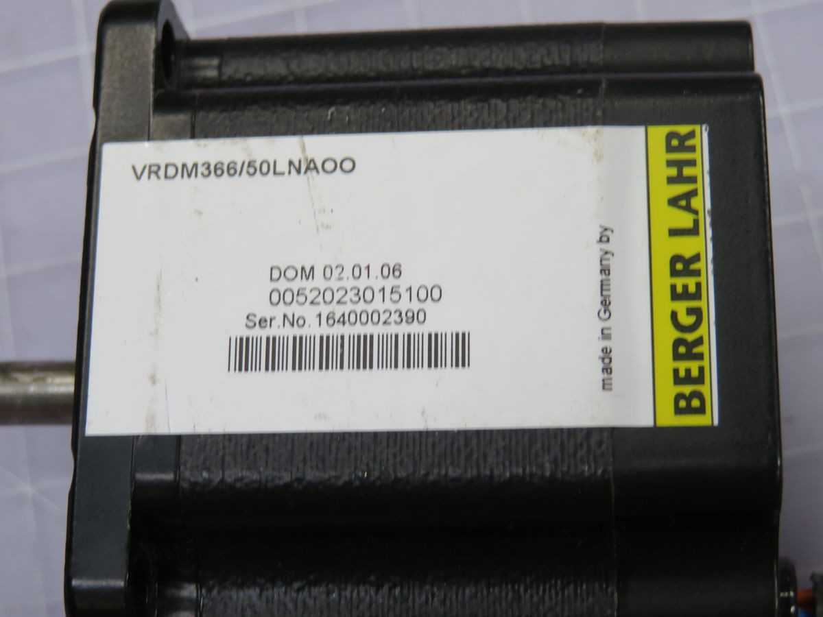 BERGER LAHR VRDM366/50LNAOO STEPPER MOTOR T250836 - ELECTRIC MOTORS