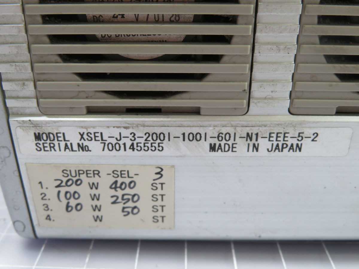 IAI XSEL-J-3-200I-100I-60I-N1-EEE-5-2 X-SEL Series Controller T257514 - AUTOMATION & CONTROLS