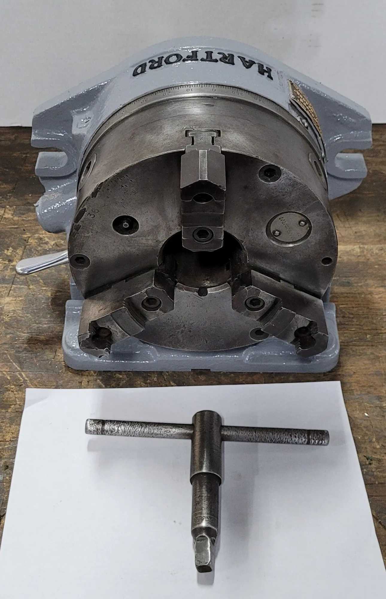Hartford Super Spacer W/ Cushman 8" Chuck, 3-Jaw, 2-1/2" Thru Hole - MACHINING ACCESSORIES & TOOLING
