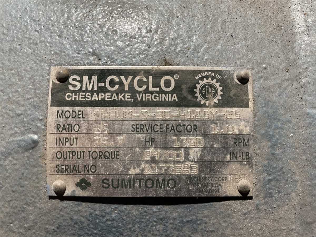 Sumitomo SM-Cyclo Planetary Gear Reducer, 30 HP, Model CHHJM-S-30-4185Y-25 - SERVO & PLANETARY GEAR REDUCER