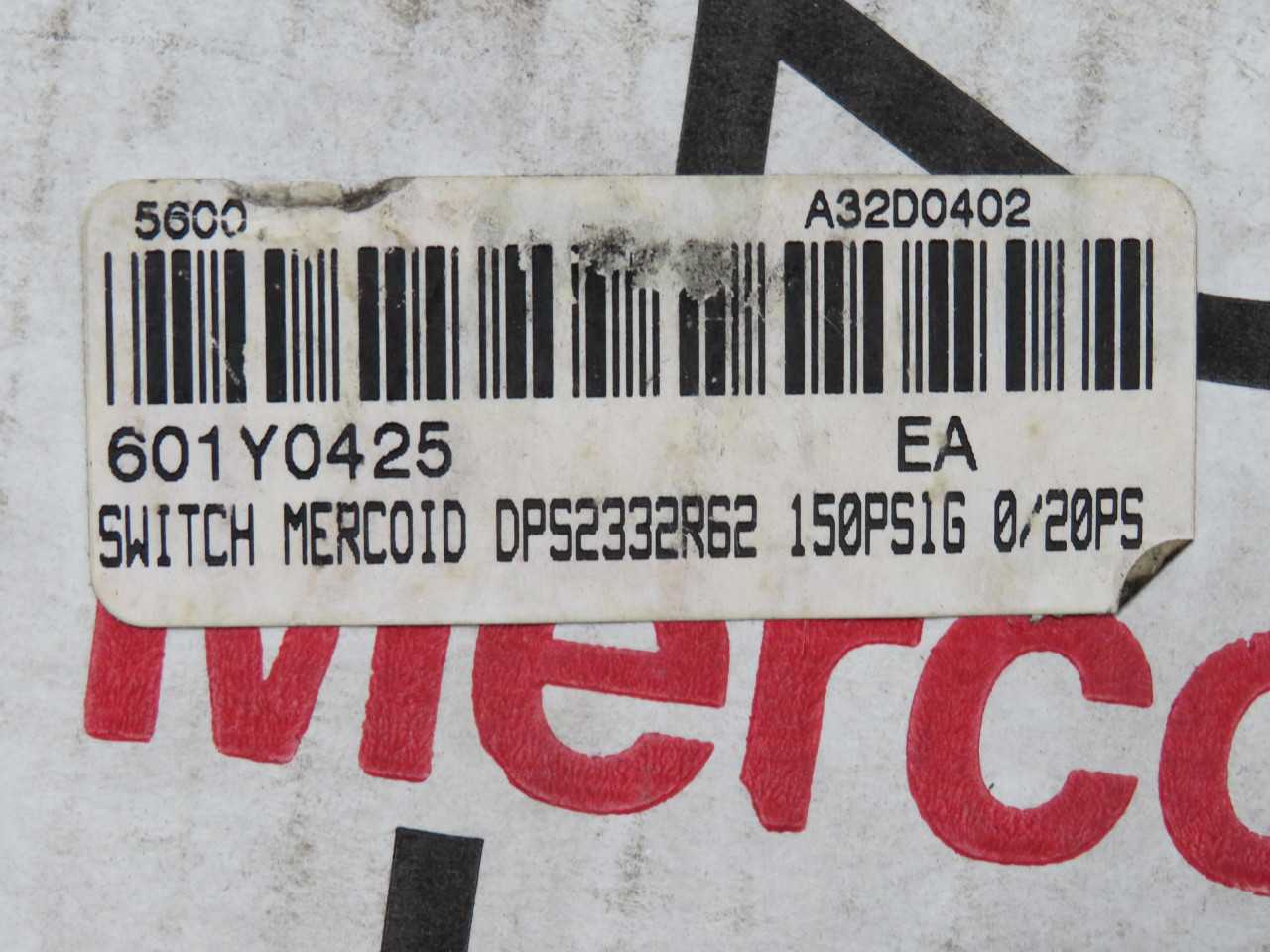 MERCOID DPS-233-2-62 DOUBLE BELLOWS DIFFERENTIAL PRESSURE SWITCH T159096 - SWITCHES
