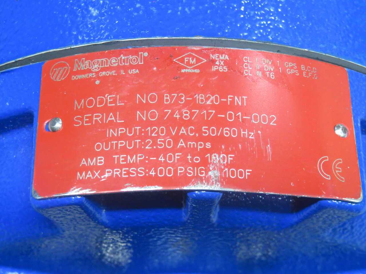 MAGNETROL B73-1B20-FNT SEALED EXTERNAL-CAGE LIQUID LEVEL SWITCH - LEVEL MEASUREMENT