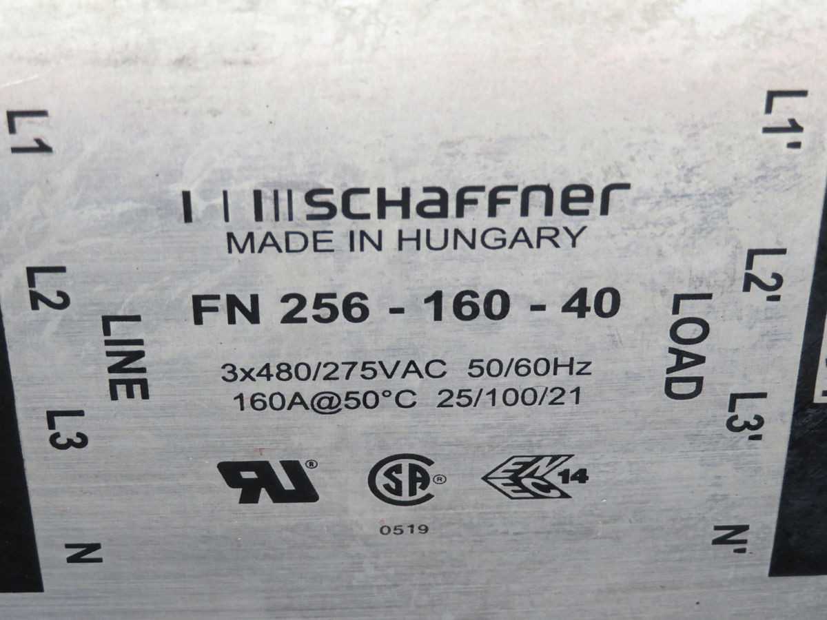 SCHAFFNER FN256-160-40 LINE FILTER T247882 - LINE FILTERS
