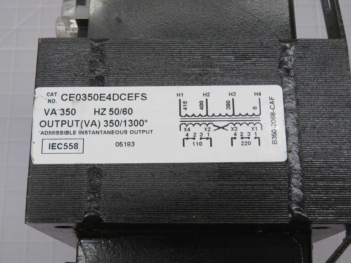 EATON CE0350E4DCEFS INDUSTRIAL CONTROL TRANSFORMER T223068 - CONTROL TRANSFORMERS