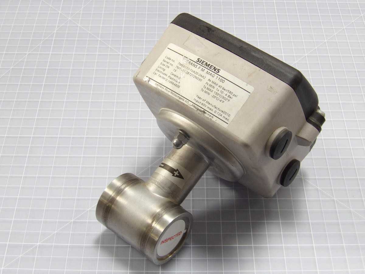 SIEMENS 7ME6110-1VA20-2AA2 SITRAN FM MAG 1100 SITRANS FM ELECTROMAGNETIC FLOW SENSOR 60V MAX SIZE DN - PRESSURE TRANSMITTER