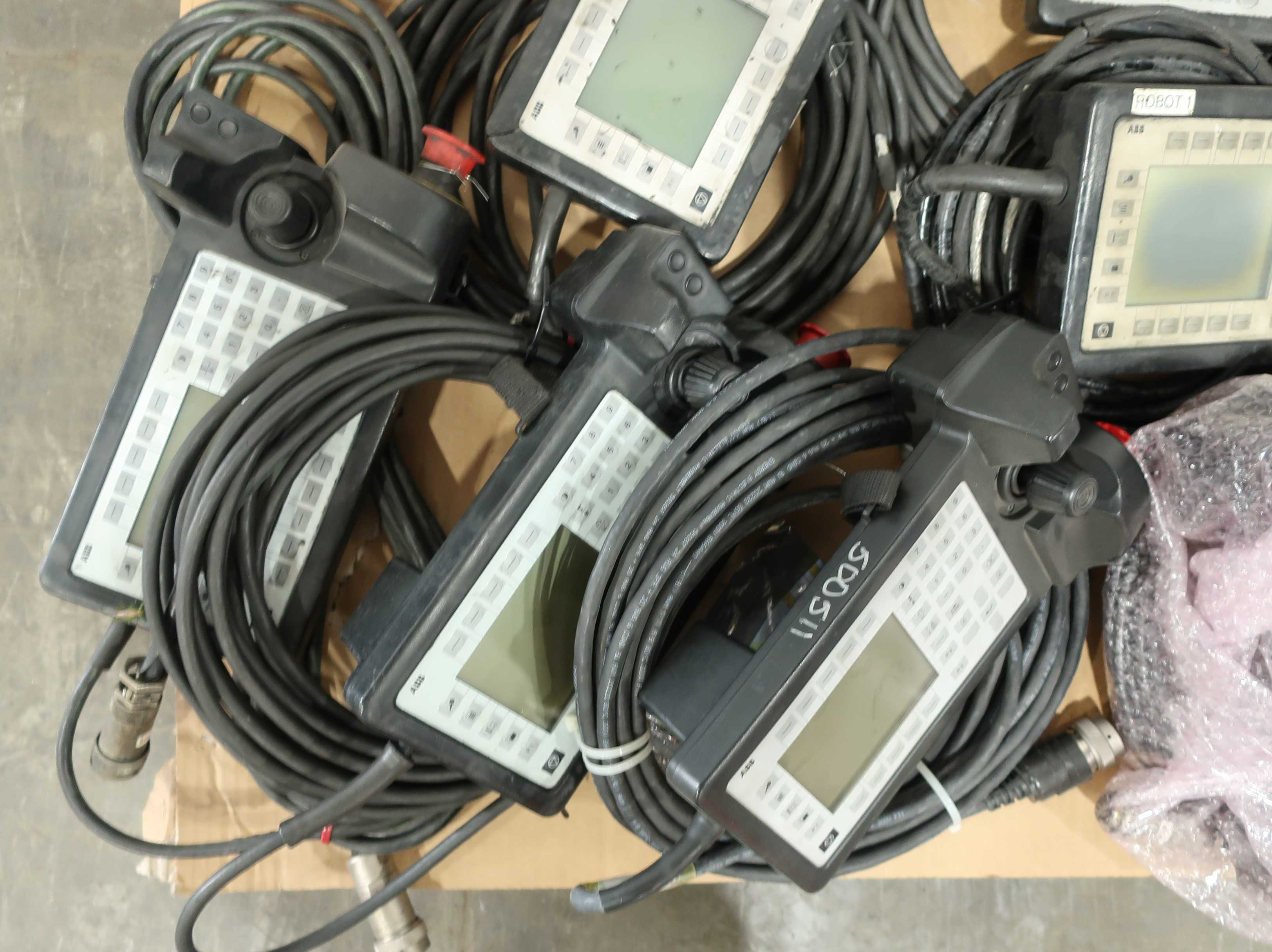 SKU 1785469 - 1 PALLET OF ASSORTED ABB TEACH PENDANTS - TEACH PENDANTS
