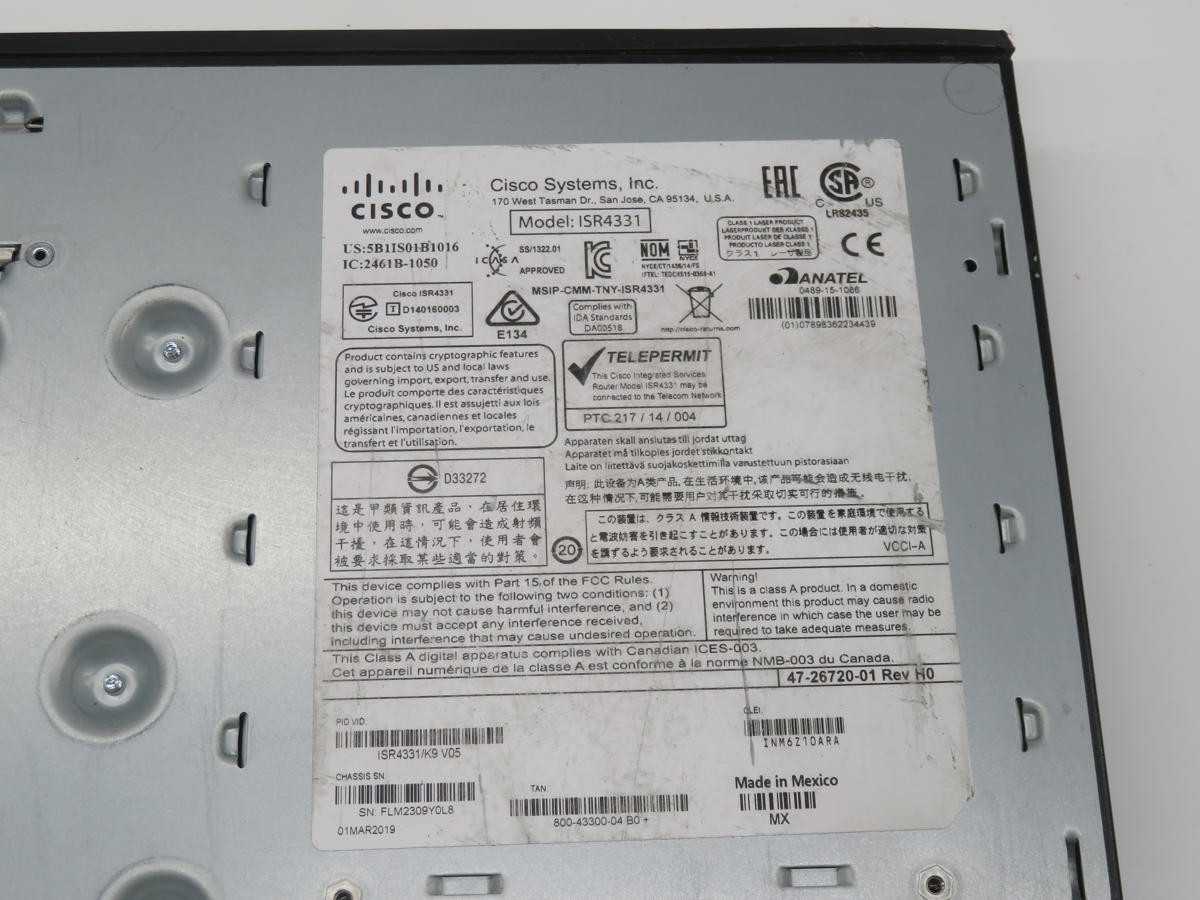 CISCO ISR4331 INTEGRATED SERVICES ROUTER T236244 - PLC MODULES