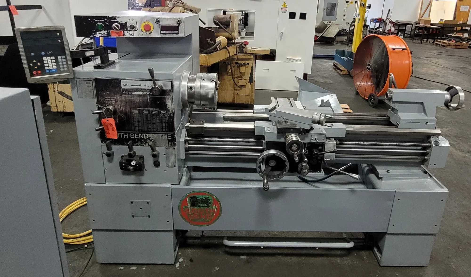 SOUTH BEND 1640 ENGINE LATHE, 16" X 40", 2.25" SPINDLE BORE, NEWALL DRO - MANUAL LATHES