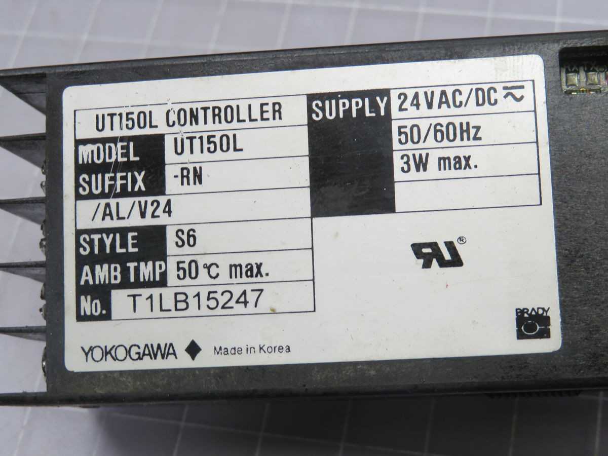 Yokogawa UT150L-RN Temperature Control T248047 - TEMPERATURE CONTROLLERS