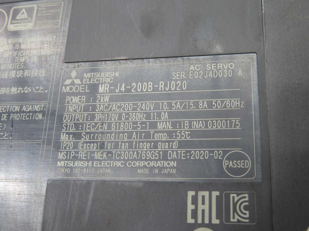 MITSUBISHI SC-J2SJ4KT3K SERVO T221197 - SERVO