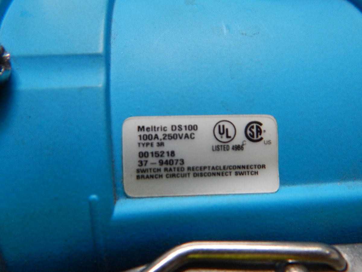 MELTRIC DS100 Decontactor Receptacle M3695 For Safe Power Connections - AUTOMATION & CONTROLS