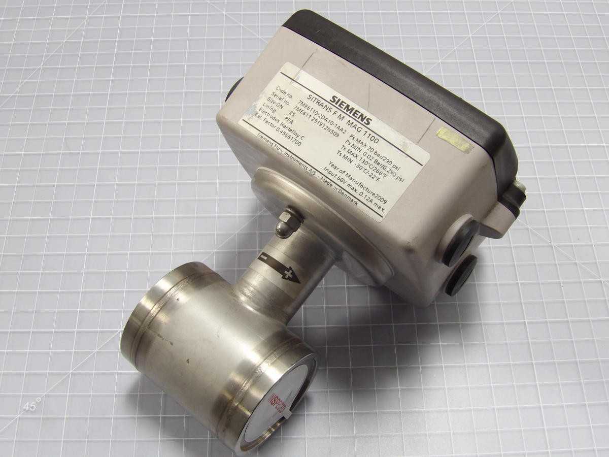 SIEMENS 7ME6110-2DA10-1AA2 SITRAN FM MAG 1100 SITRANS FM ELECTROMAGNETIC FLOW SENSOR 60V MAX SIZE DN - PRESSURE TRANSMITTER