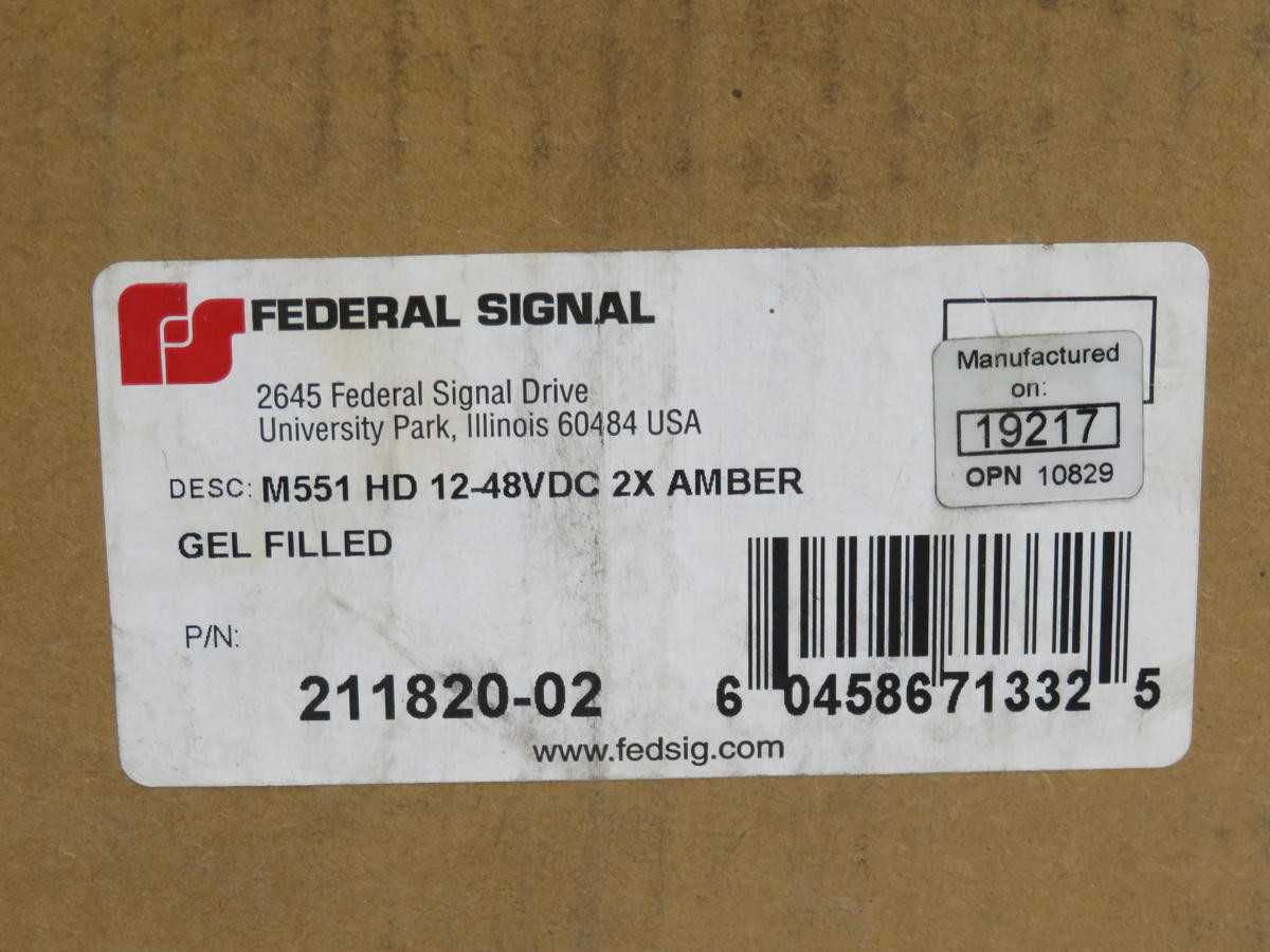 Federal Signal 60458671332 Strobe Light Glass Dome T213937 - LIGHTING