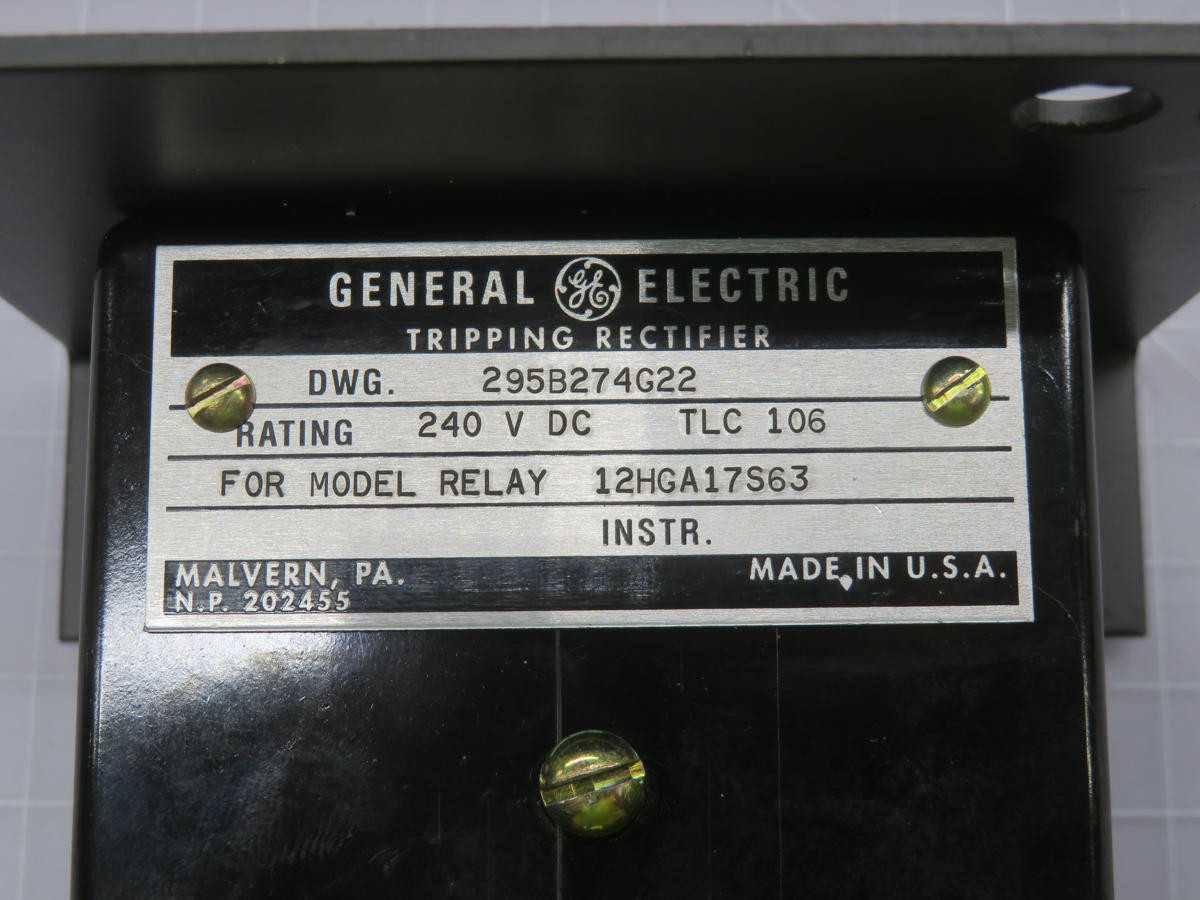 GE 12HGA17S63 RELAY TRIPPING RECTIFIER T219884 - ELECTRICAL COMPONENTS
