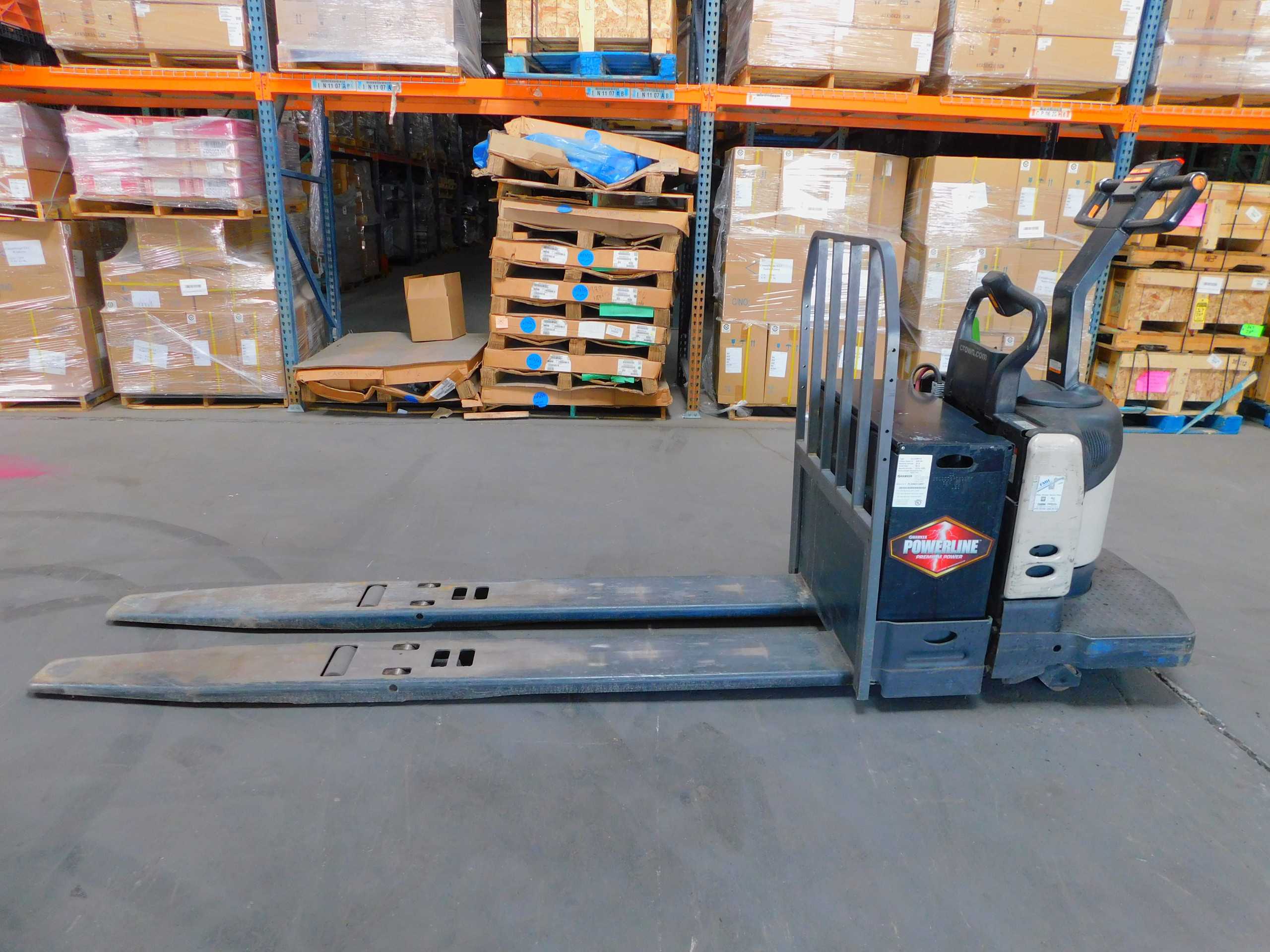 Crown PE4500-80 Electric Rider Pallet Jack 8000lb 24V Tested, 96" Fork Length - ELECTRIC PALLET JACKS