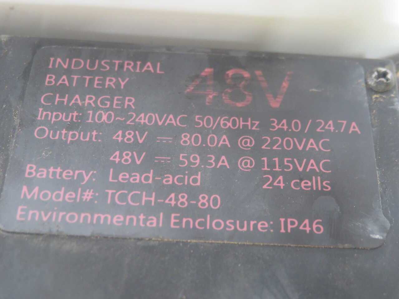 ELCON TCCH-48-80 INDUSTRIAL BATTERY CHARGER T271415 - INDUSTRIAL PARTS