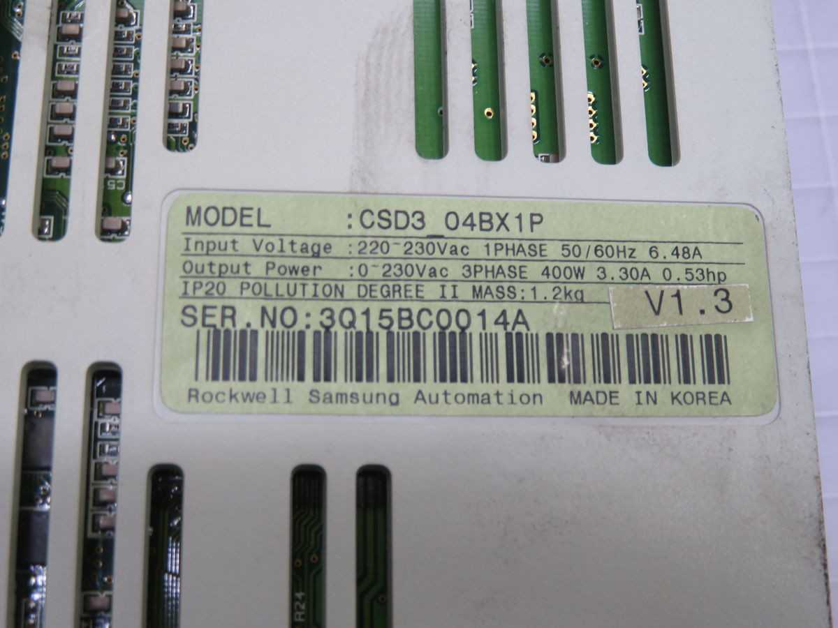 ROCKWELL CSD3_04BX1P SERVO DRIVE T253741 - SERVO DRIVES