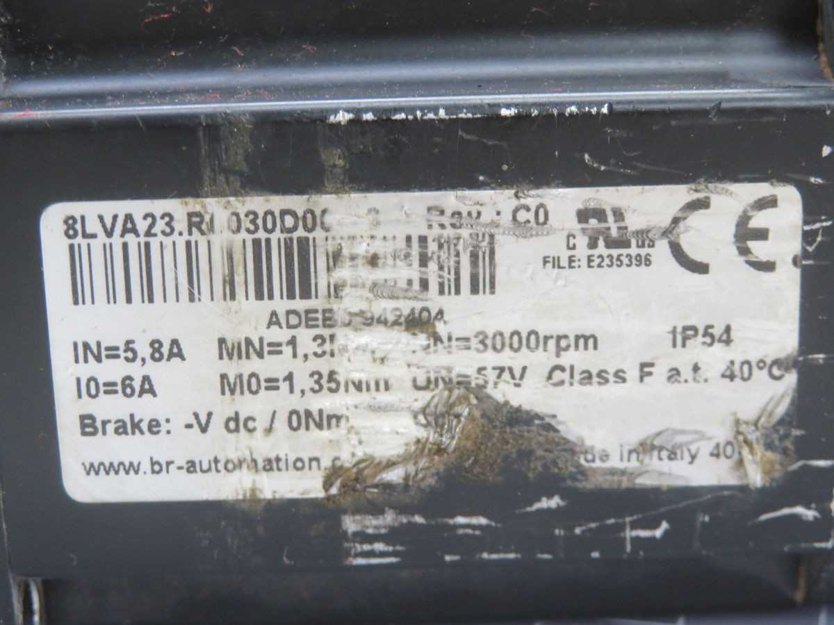 B&R 8LVA23.R0030D00-0 SERVO MOTOR T260803 - INDUSTRIAL PARTS
