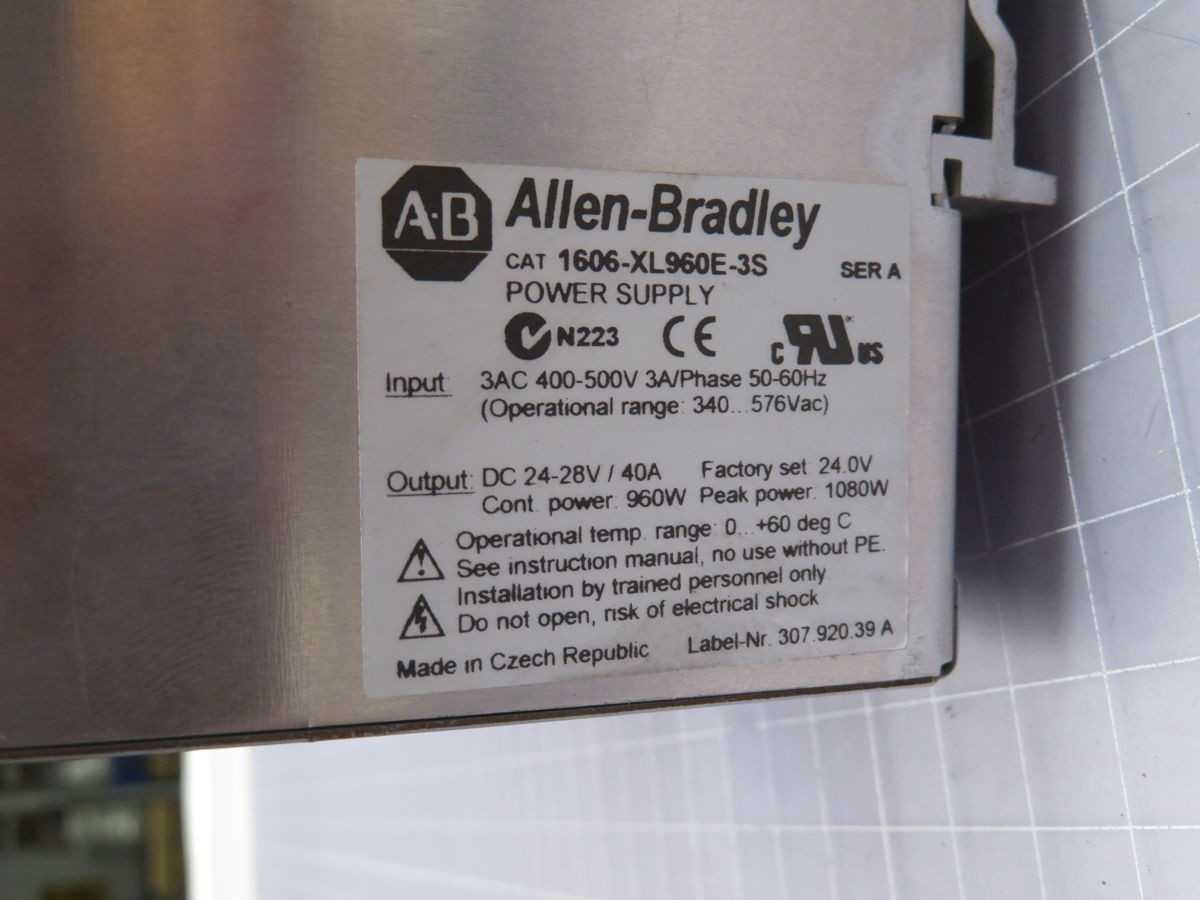 ALLEN BRADLEY 1606-XL960E-3S POWER SUPPLY T254659 - AC VFD DRIVES