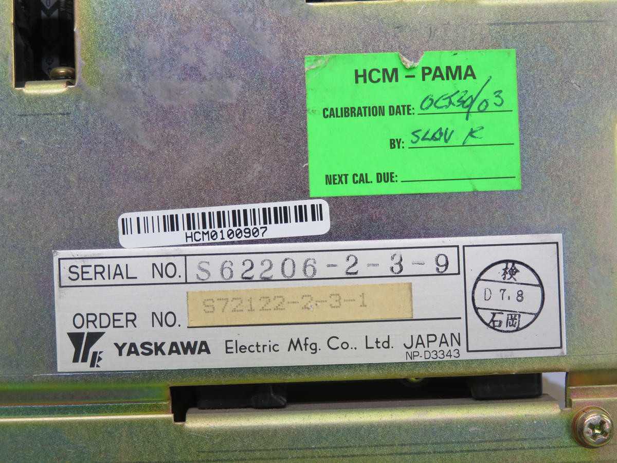 Yaskawa S72122-2-3-1 Drive T217105 - High Performance Motion Control - SERVO