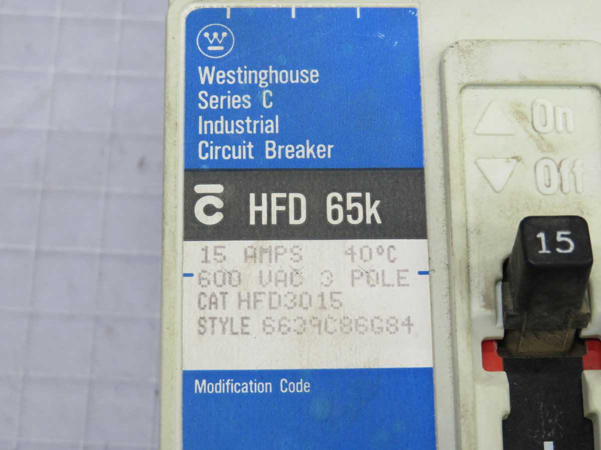 WESTINGHOUSE HFD3015 CIRCUIT BREAKER T248212 - CIRCUIT BREAKERS