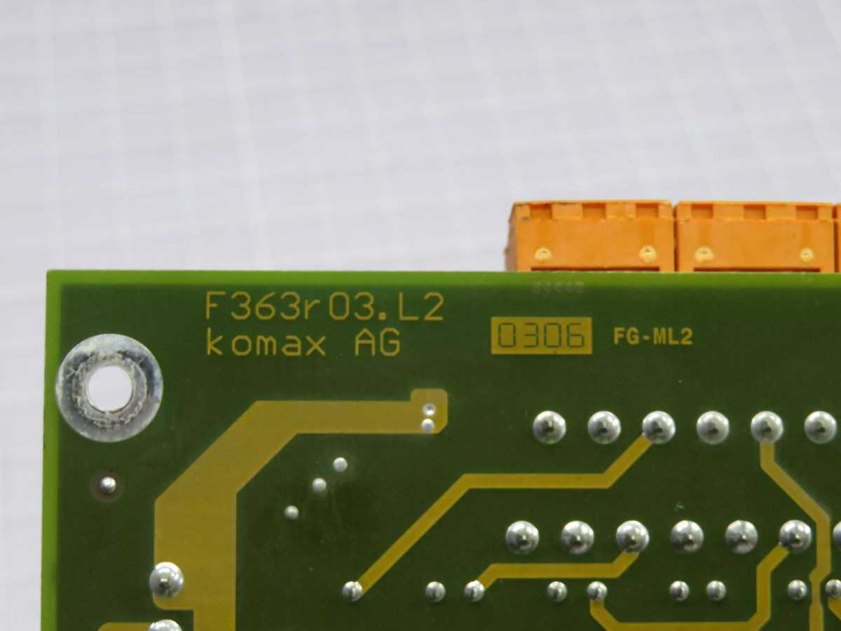 KOMAX F363R03.L2 PC Board T255305 - High-Quality Replacement Part - PCB CIRCUIT BOARDS