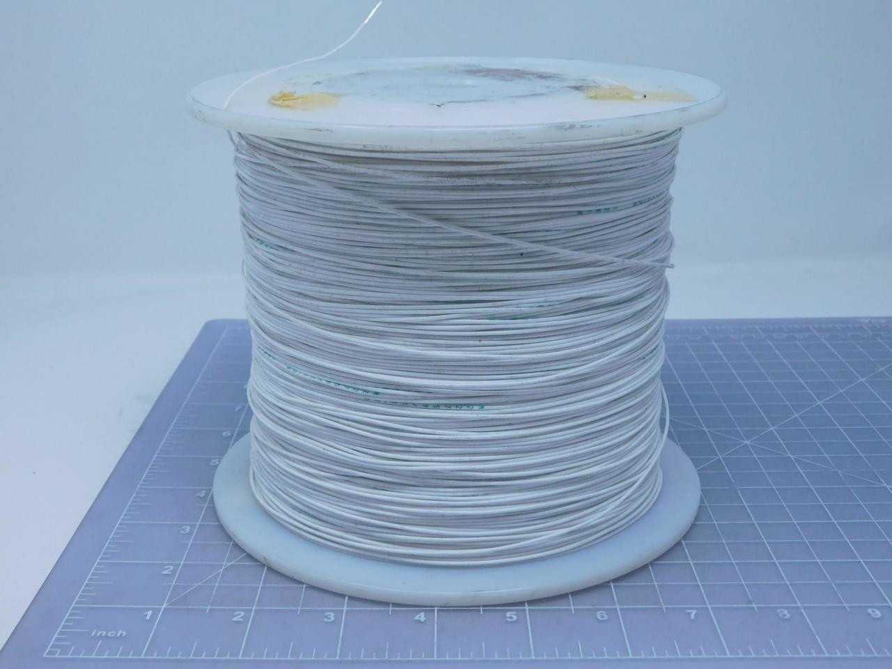 Lot Of 3000 Ft Sonic A6PZ-60024P White Hook-Up Wire 24 Ga MIL-W-222759/11 - ELECTRICAL WIRE