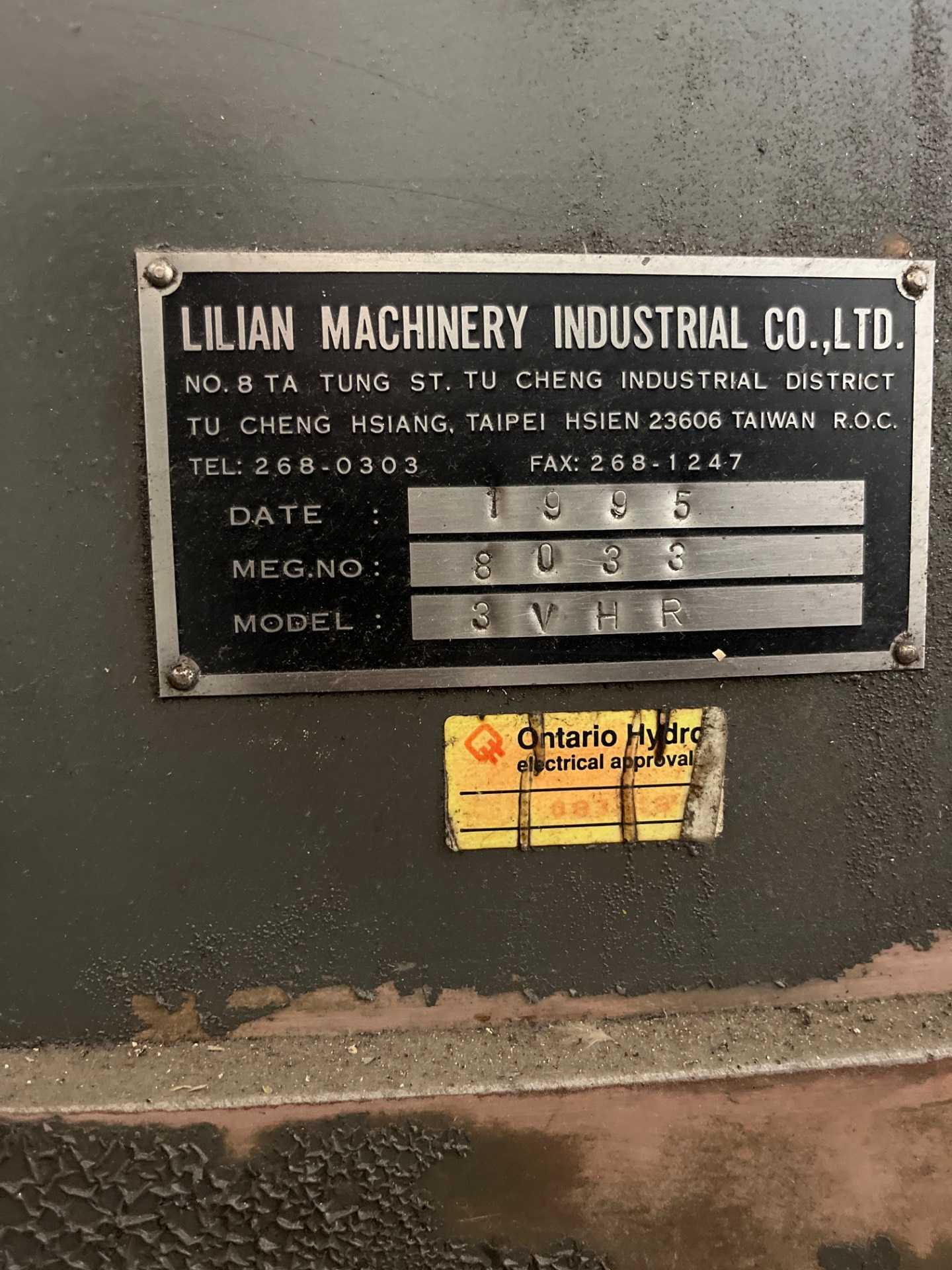 1995 Lilian Machinery 3VHR Vertical Milling Machine - 50" Table, 4200 RPM, 3 HP - VERTICAL MILLING MACHINES