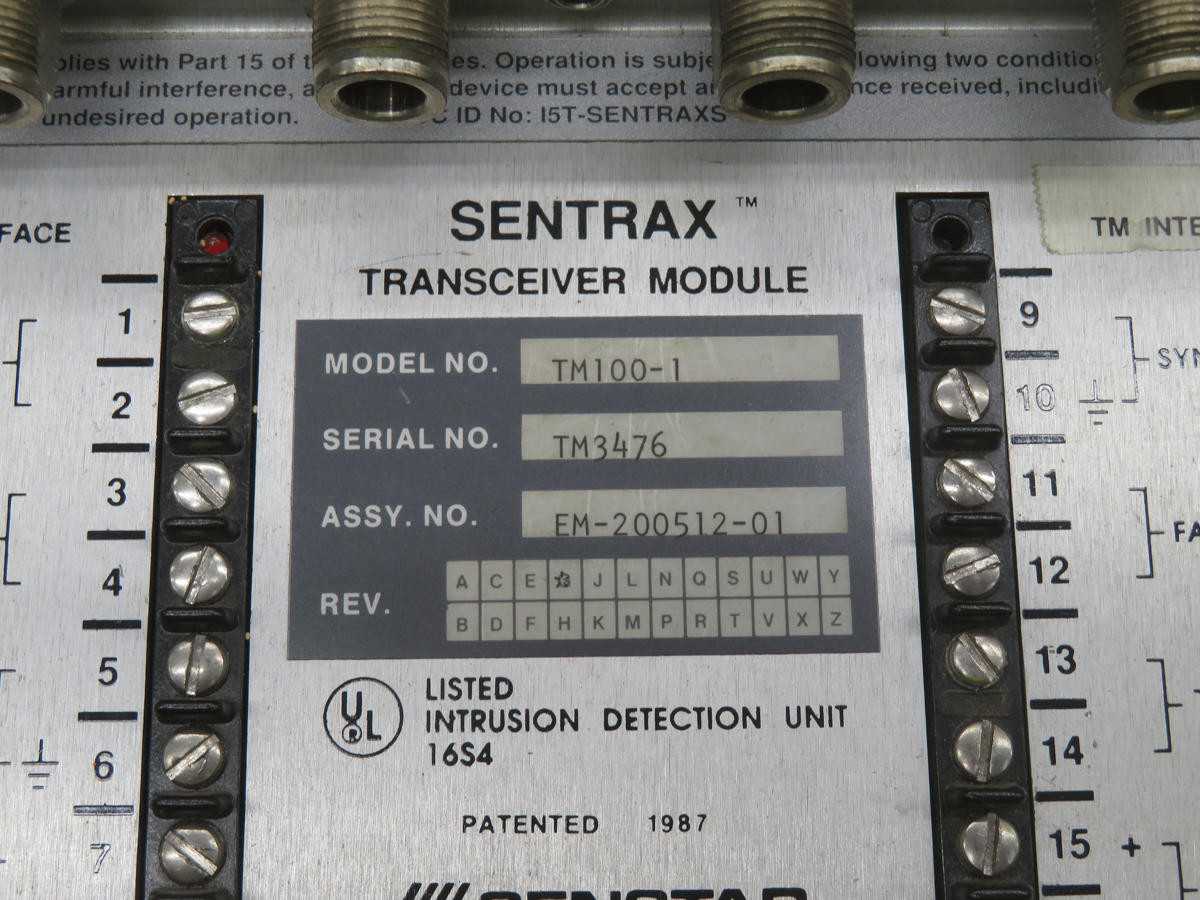 SENTRAX TM100-1 TRANSCEIVER MODULE T223013 - PLC MODULES